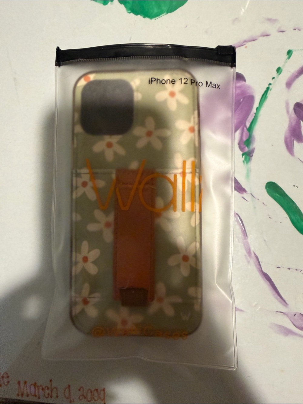Wally Floral iPhone 12 Pro Max Case with Brown Strap